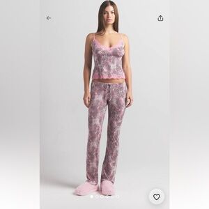 SKIMS Lace Cami and Pant Set in Bloom Mini Multi Animal